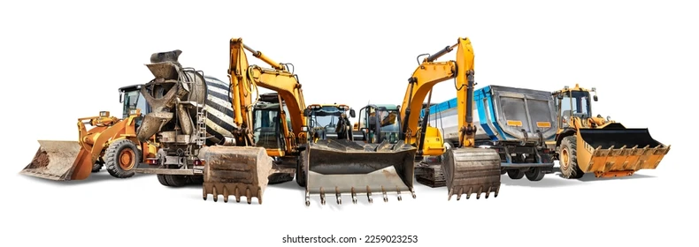 large group construction equipment isolated 260nw 2259023253